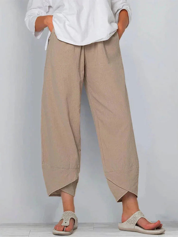 Giulia | Wide-Leg Linen & Cotton Pants