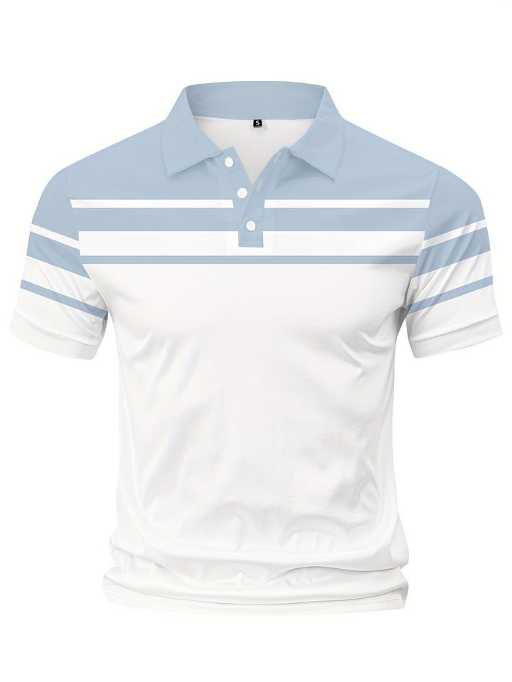 Crane | Men's Chest Stripe Short Sleeve Polo Shirt