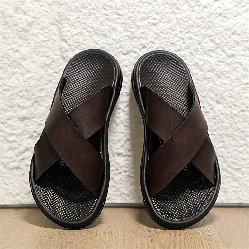 Slater | Men's Embossed Slide Sandals