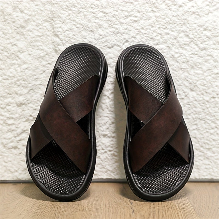 Slater | Men's Embossed Slide Sandals