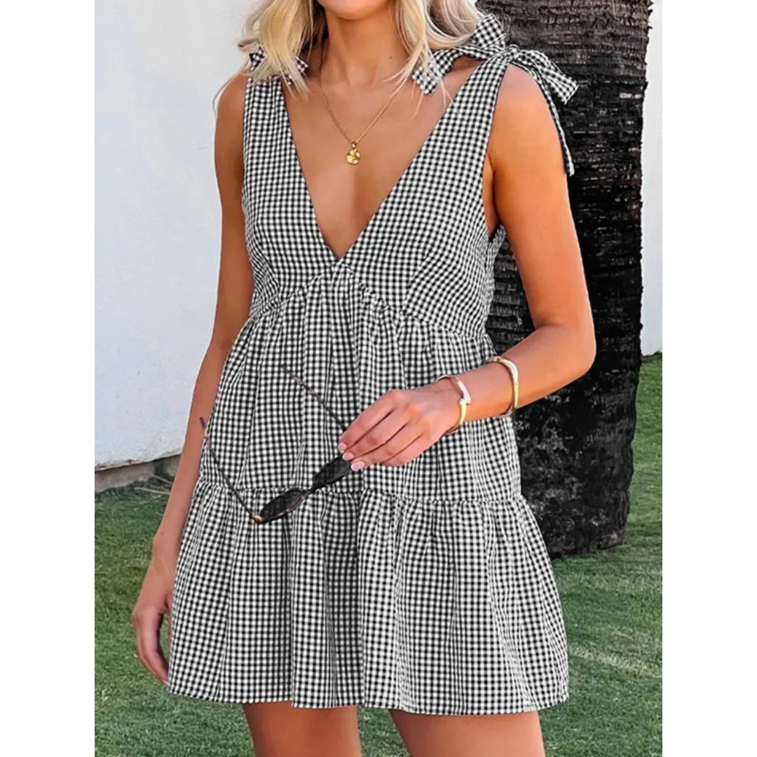 LIGAYA™ - Classy Sleeveless Bow Shoulder Summer Dress