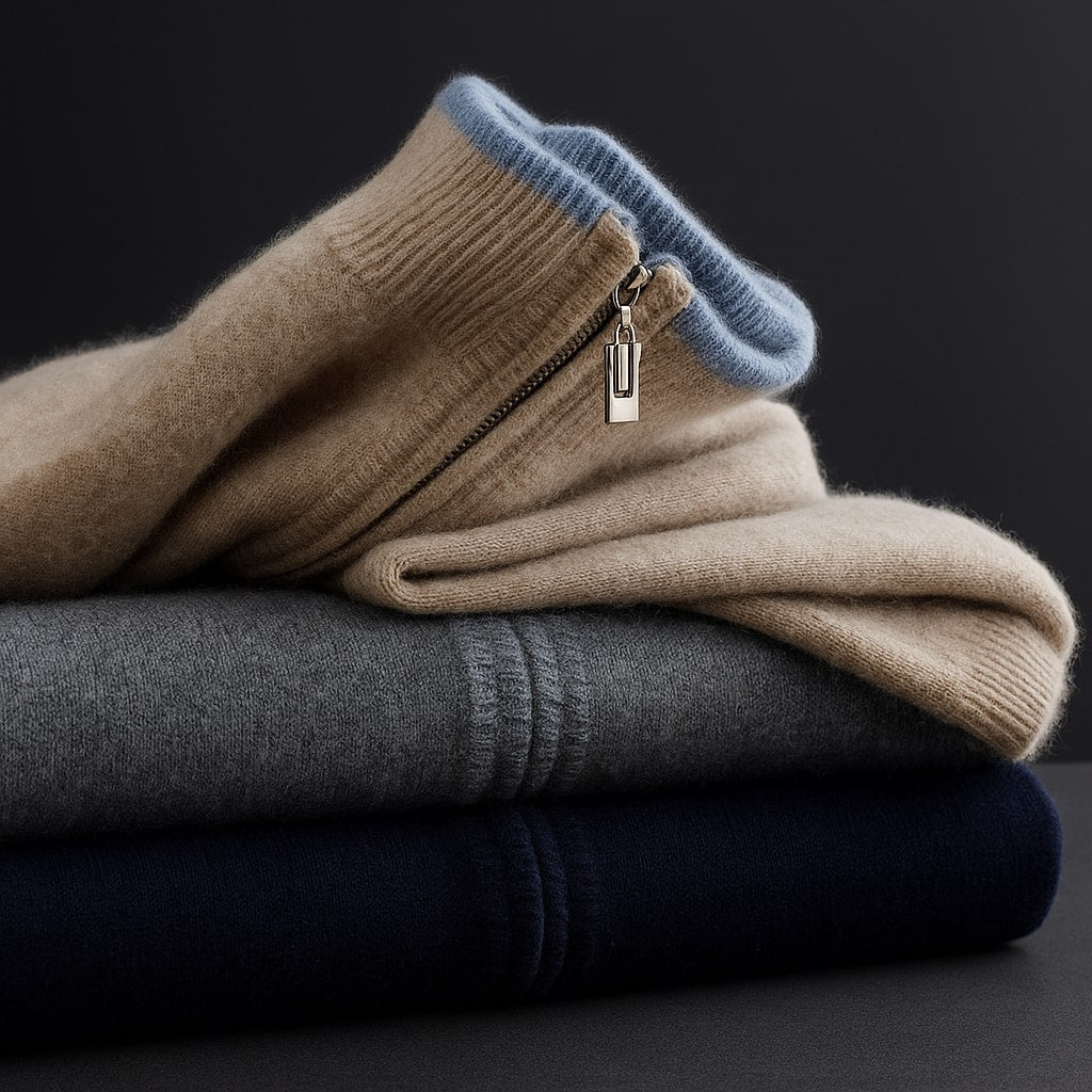Isaac – Zip-Up Knitted Jacket
