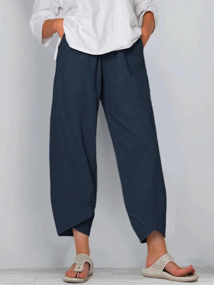Giulia | Wide-Leg Linen & Cotton Pants