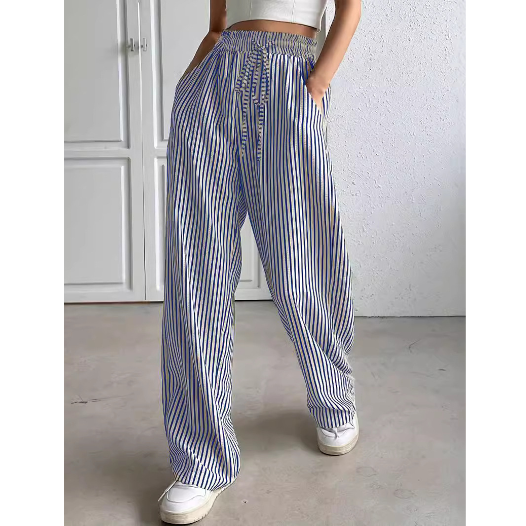 BAYLEEZ™ – Simple Summer Striped Relaxed Fit Bottoms