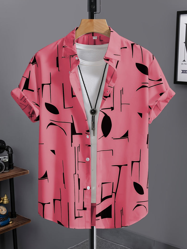 Calder | Men's Beach Print Short Sleeve Shirt
