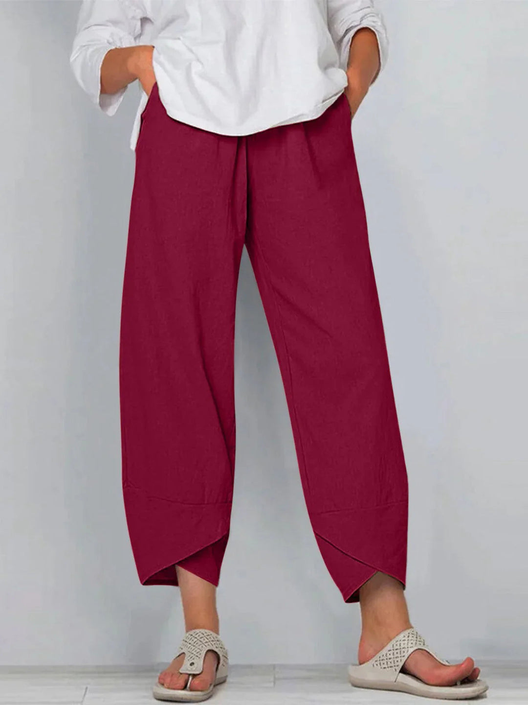 Giulia | Wide-Leg Linen & Cotton Pants