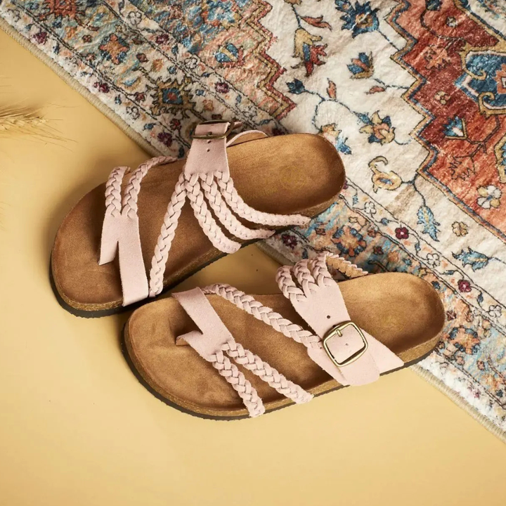 Hayleigh | Orthopaedic Braided Leather Sandals