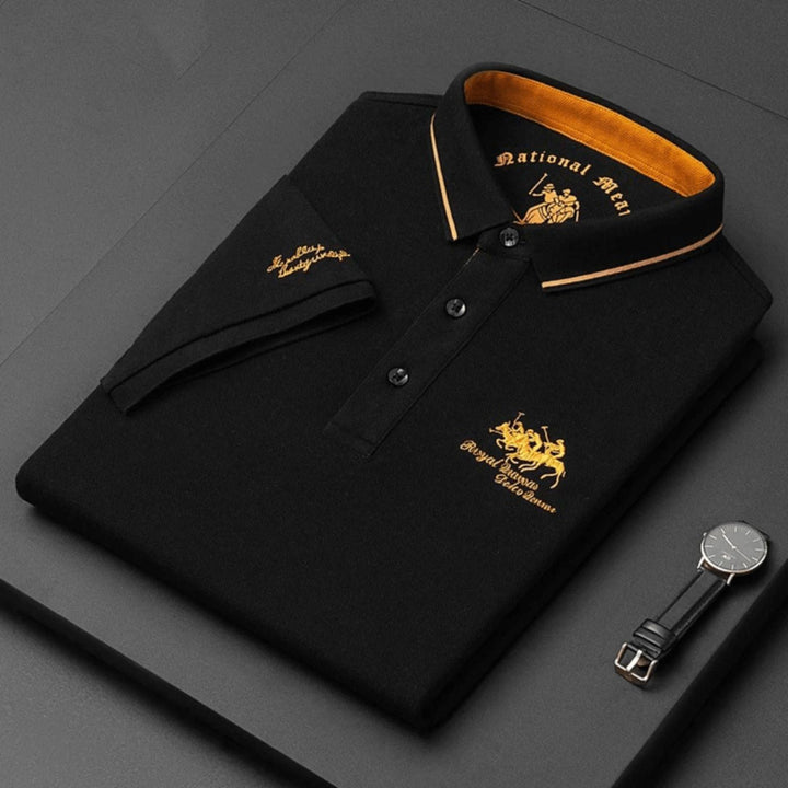 Sterling | Men's Embroidered Contrast Collar Polo Shirt