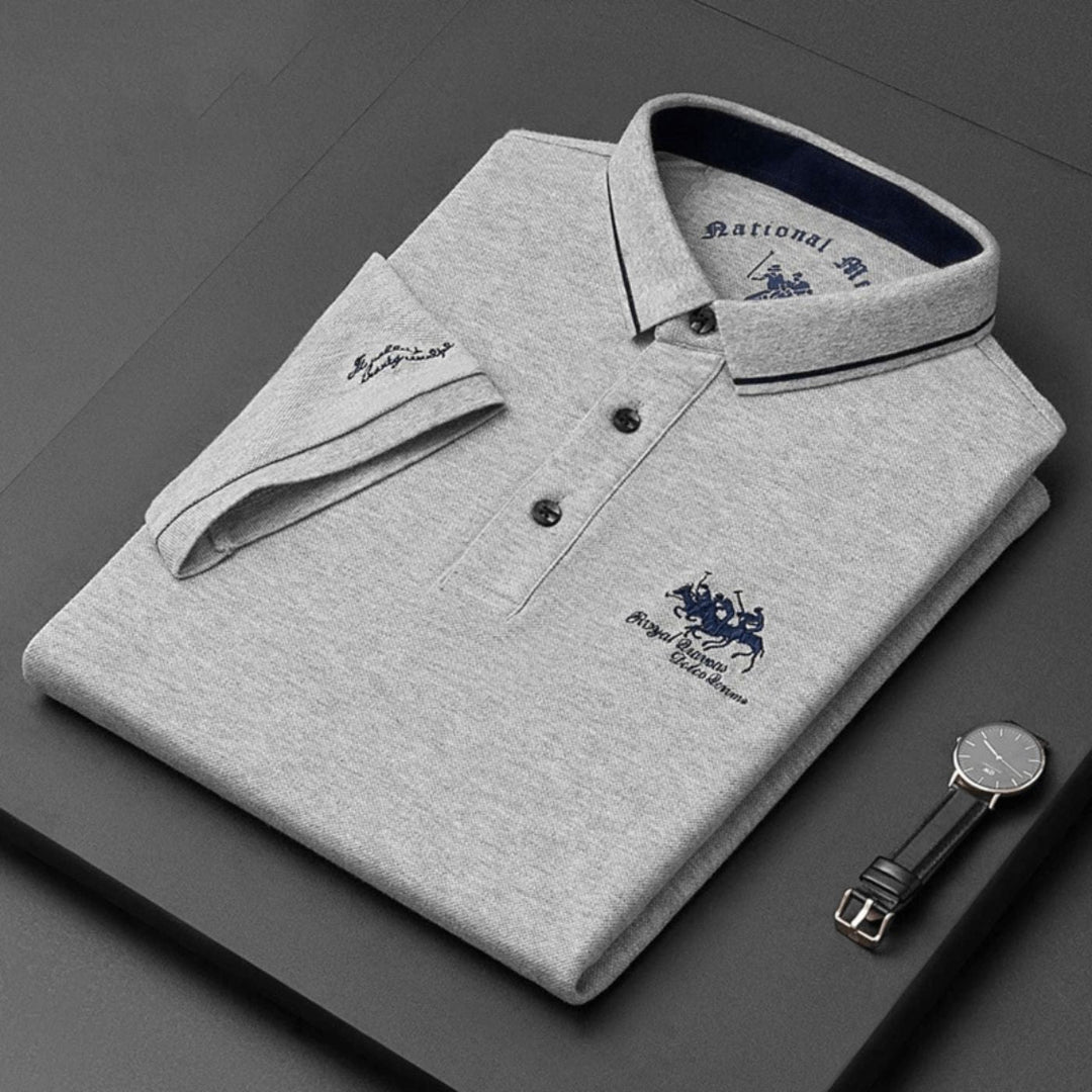Sterling | Men's Embroidered Contrast Collar Polo Shirt