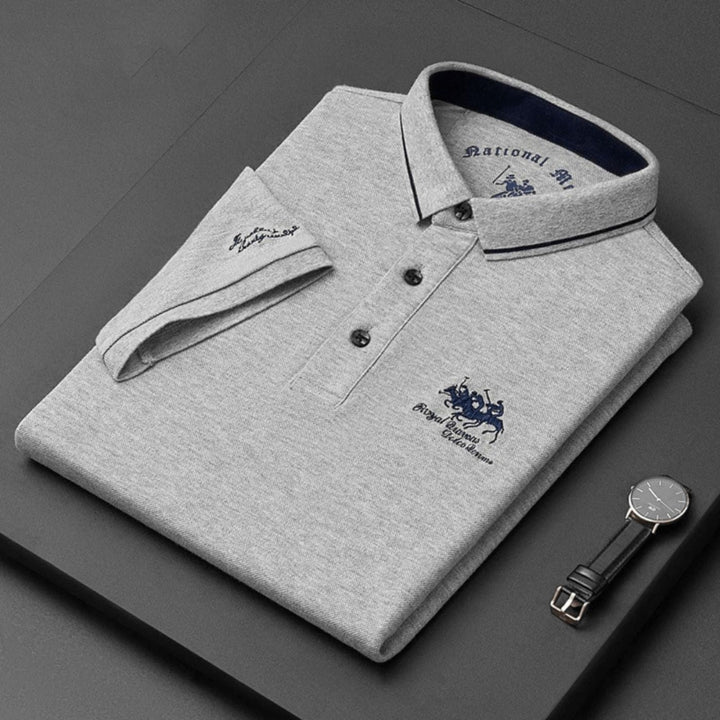 Sterling | Men's Embroidered Contrast Collar Polo Shirt