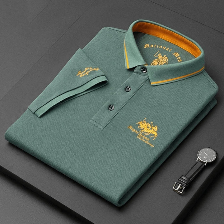 Sterling | Men's Embroidered Contrast Collar Polo Shirt