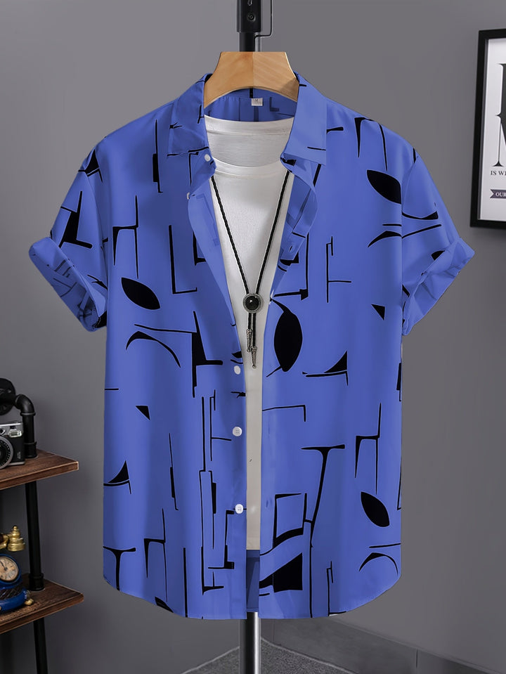 Calder | Men's Beach Print Short Sleeve Shirt