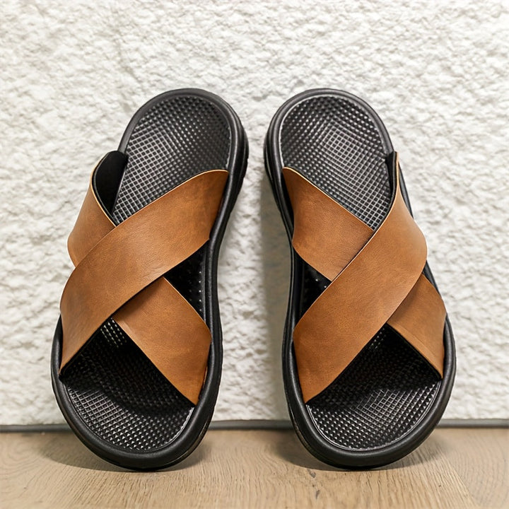 Slater | Men's Embossed Slide Sandals