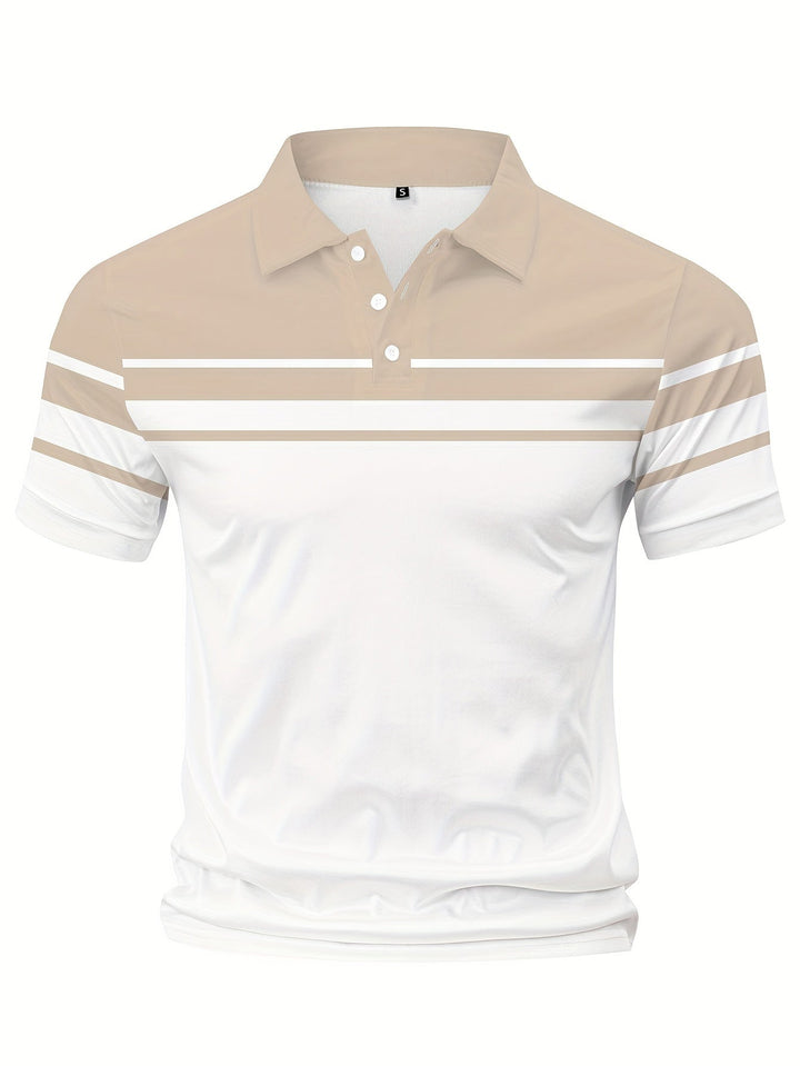 Crane | Men's Chest Stripe Short Sleeve Polo Shirt