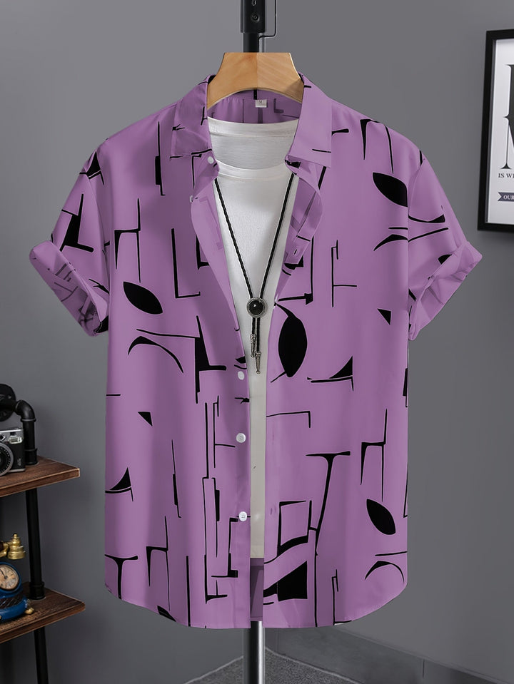 Calder | Men's Beach Print Short Sleeve Shirt