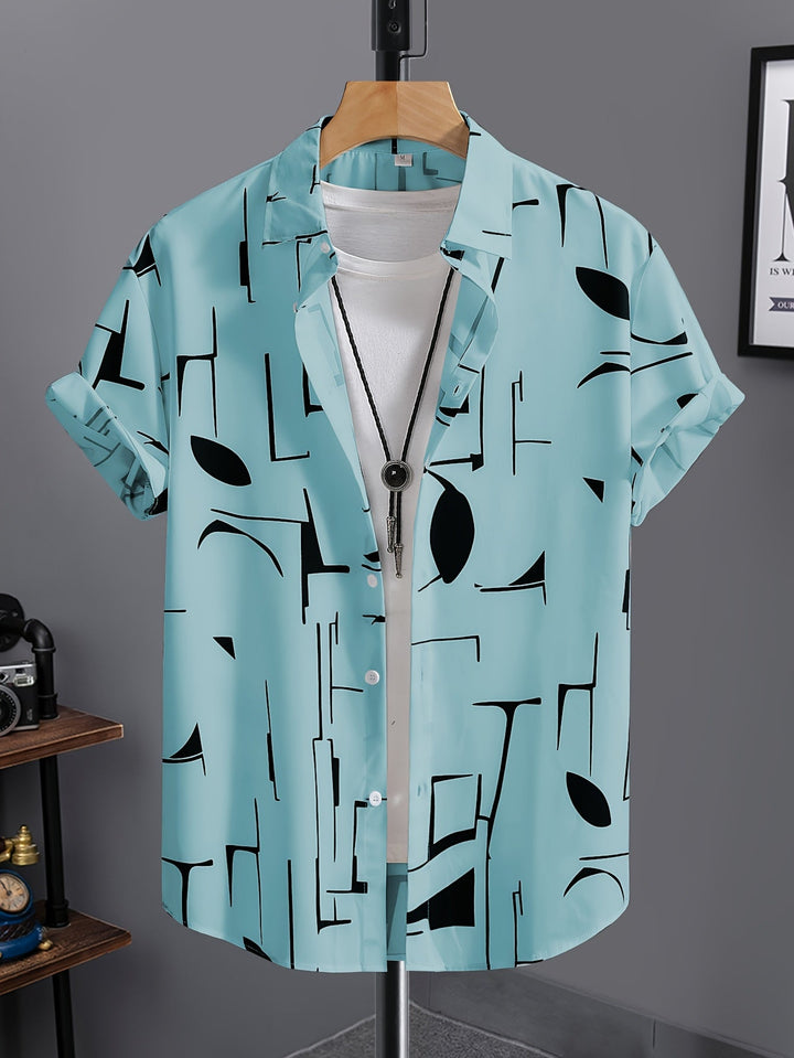 Calder | Men's Beach Print Short Sleeve Shirt