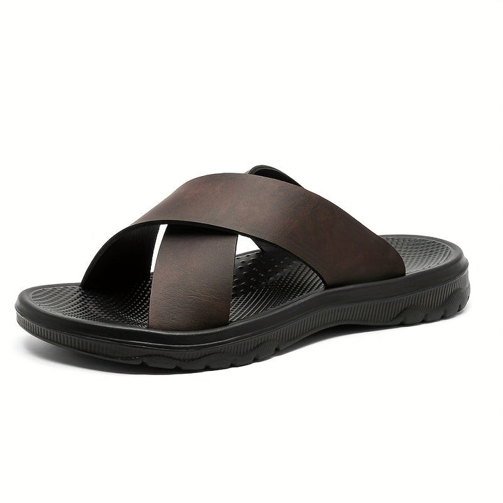Slater | Men's Embossed Slide Sandals