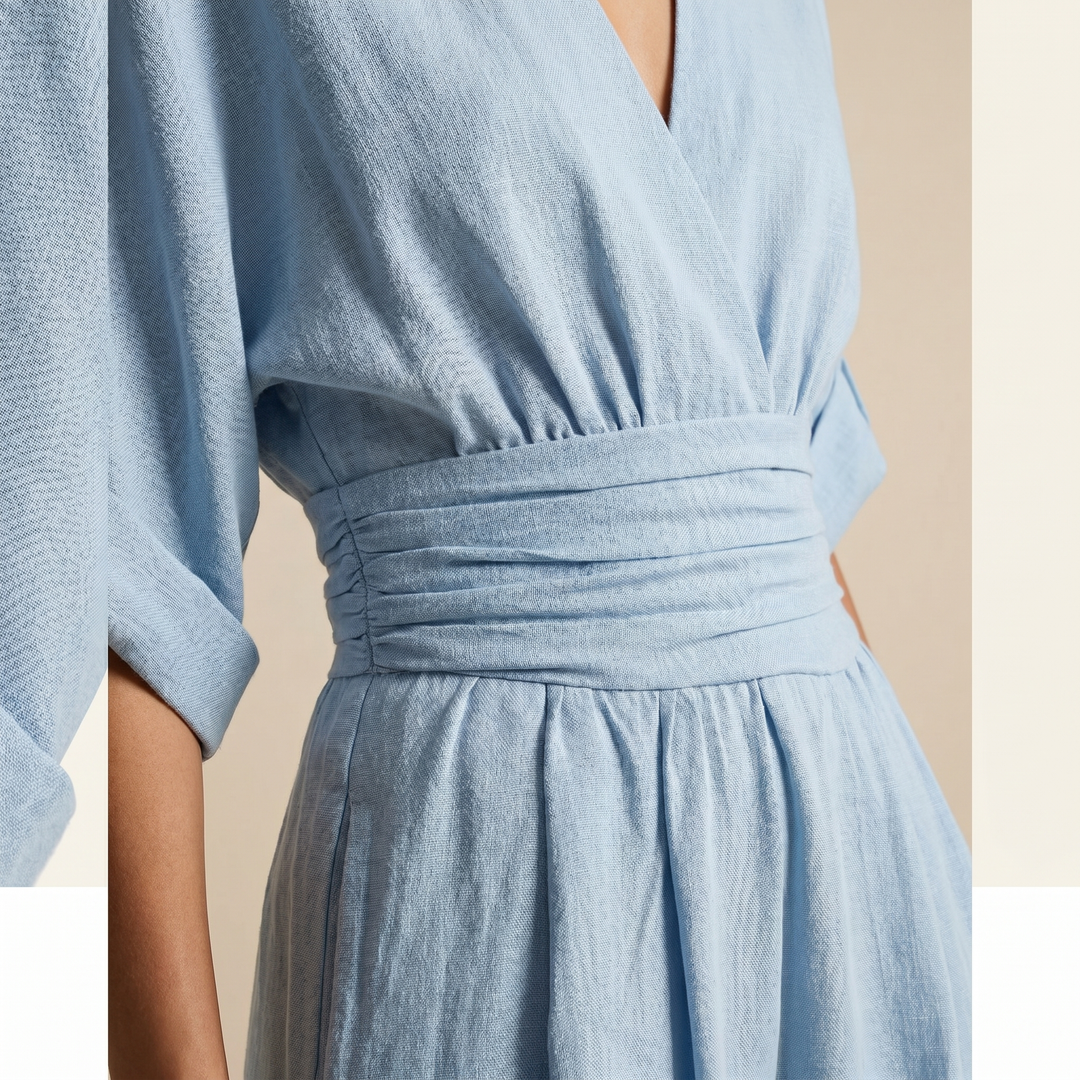 Linda | V-Neck High-Waist Jumpsuit