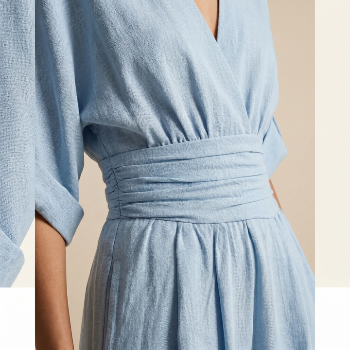 Linda | V-Neck High-Waist Jumpsuit