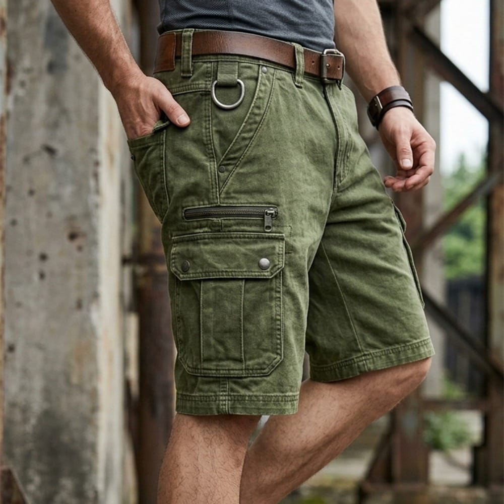 Beeckhoven | Functional Denim Cargo Shorts