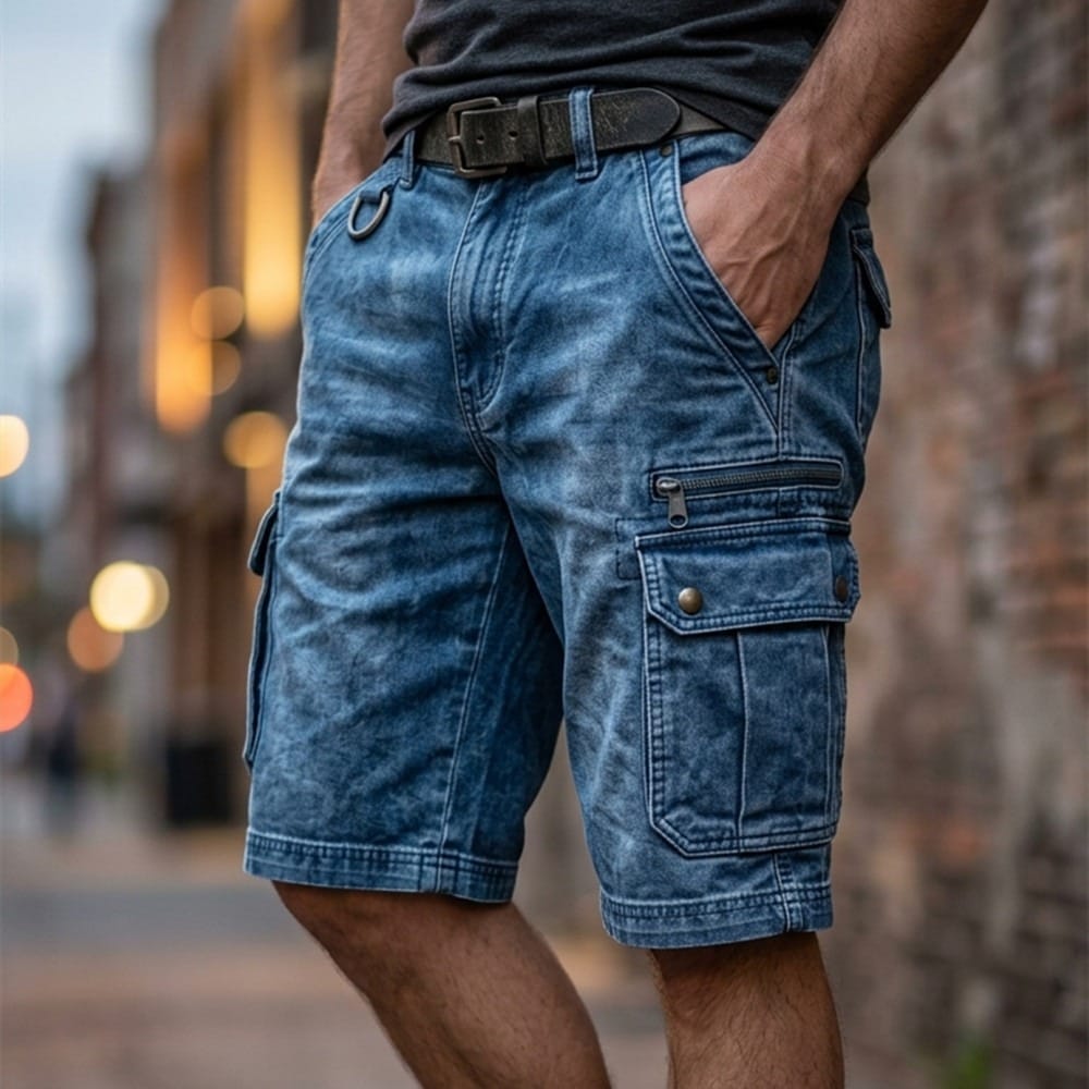 Beeckhoven | Functional Denim Cargo Shorts